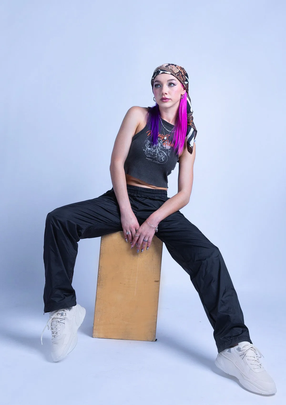 118 Unisex Nylon Sweatpants - Black