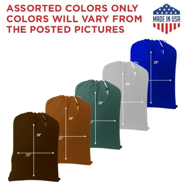 22" x 28" Medium NYLON Laundry Bags || Water-proof || Random (Mixed)  Colors