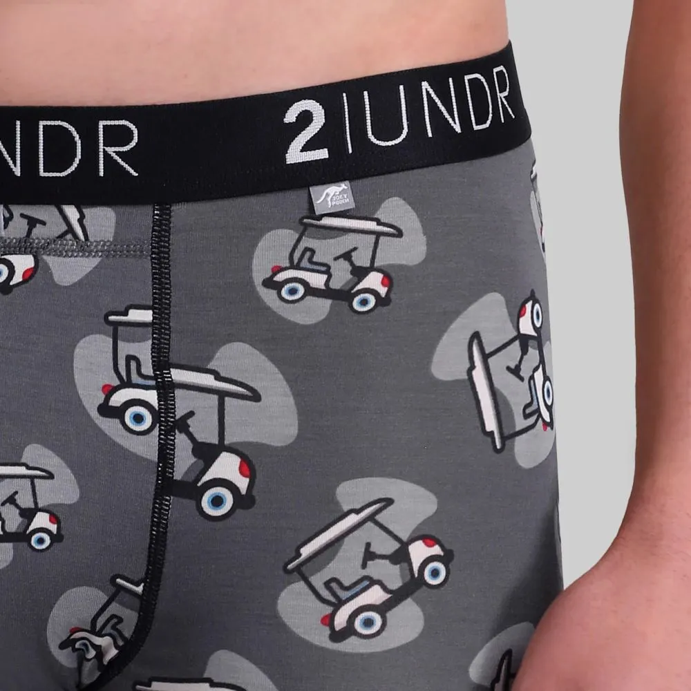 '2UNDR' Men's Swing Shift 6" Boxer Brief - Cart Path Grey