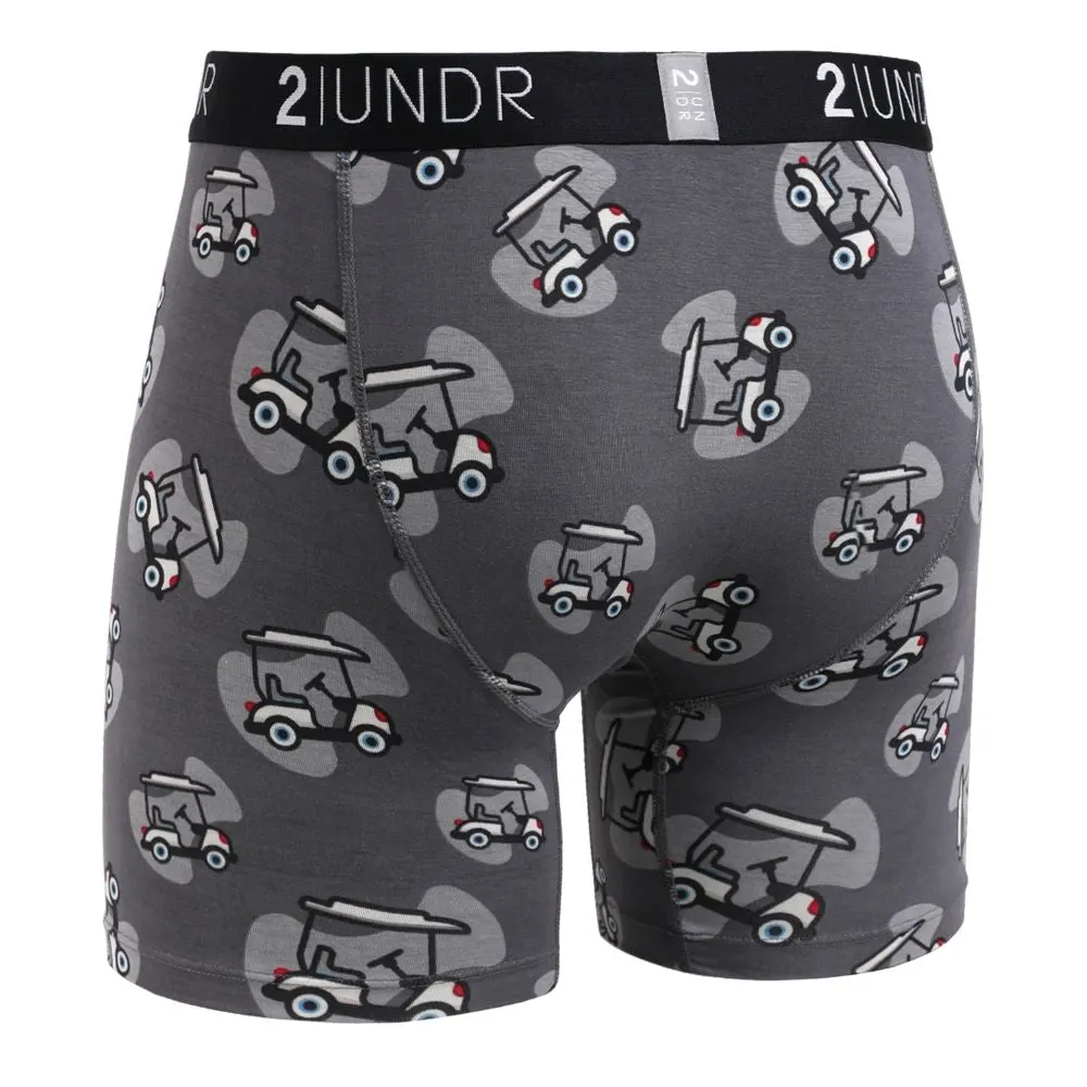 '2UNDR' Men's Swing Shift 6" Boxer Brief - Cart Path Grey