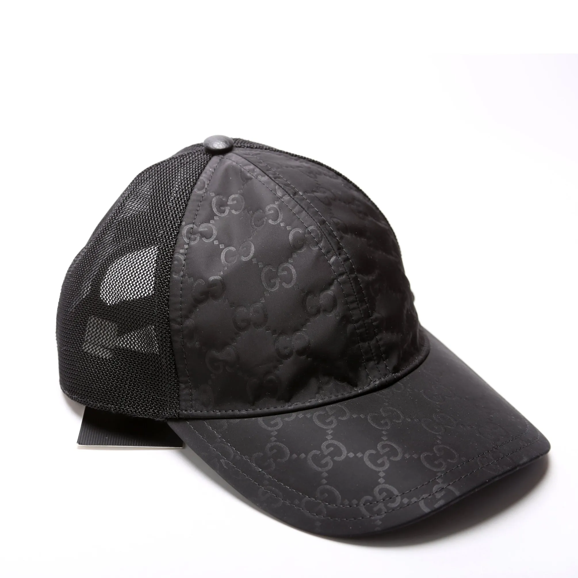 510950 GG Nylon Baseball Cap Size Small Black