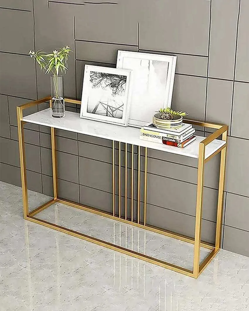 Art Deco Iron Side Console Table | 40 x 12 x 31 inches