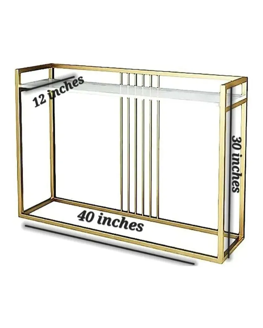 Art Deco Iron Side Console Table | 40 x 12 x 31 inches