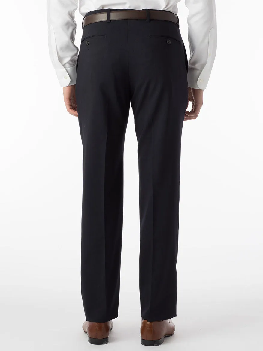 Ballin Soho Comfort 'EZE' Super 120s Modern Flat Front Twill Pant in Navy