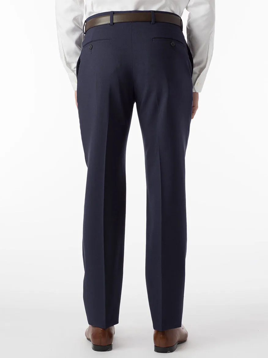 Ballin Soho Comfort 'EZE' Super 120s Modern Flat Front Twill Pant in New Navy