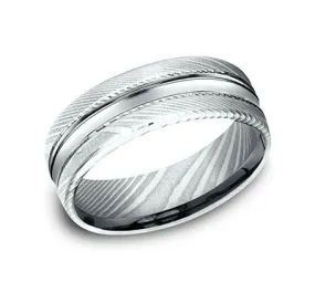 Benchmark Damascus Steel 7.5mm Band CF717505DS10