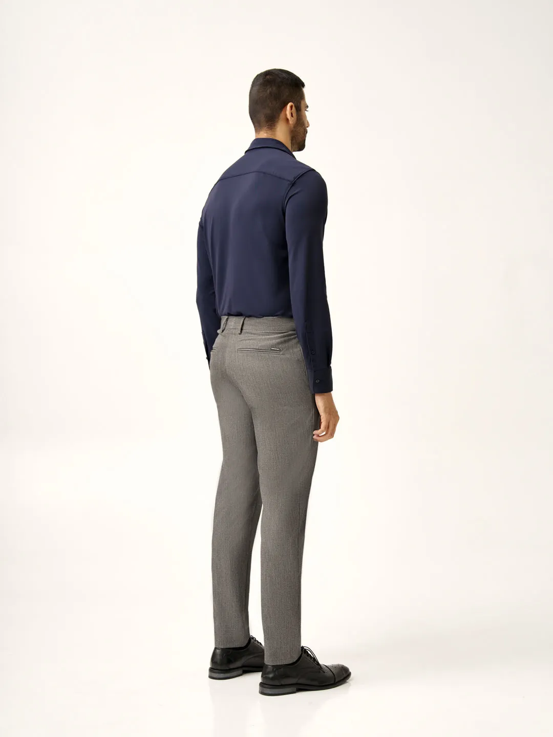 Black & White Textured All Weather Stretch Pants