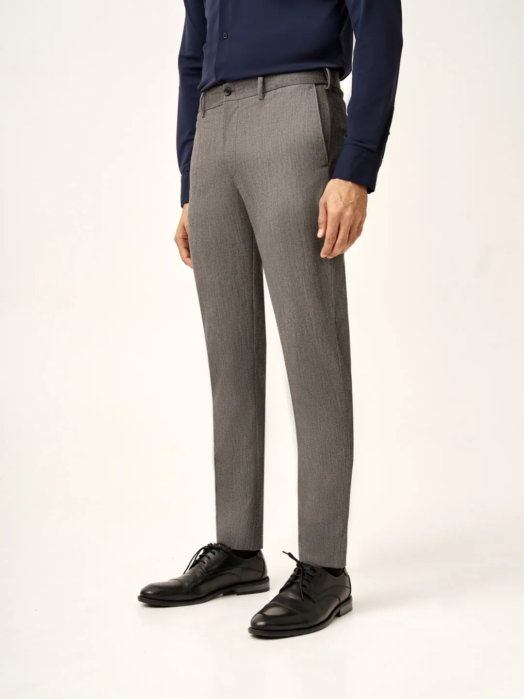 Black & White Textured All Weather Stretch Pants