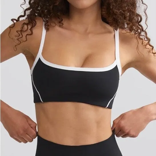 Black and White Color Block Athleisure Set