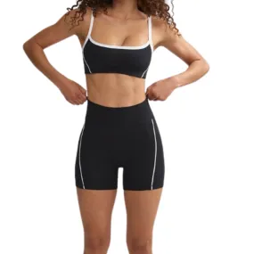 Black and White Color Block Athleisure Set