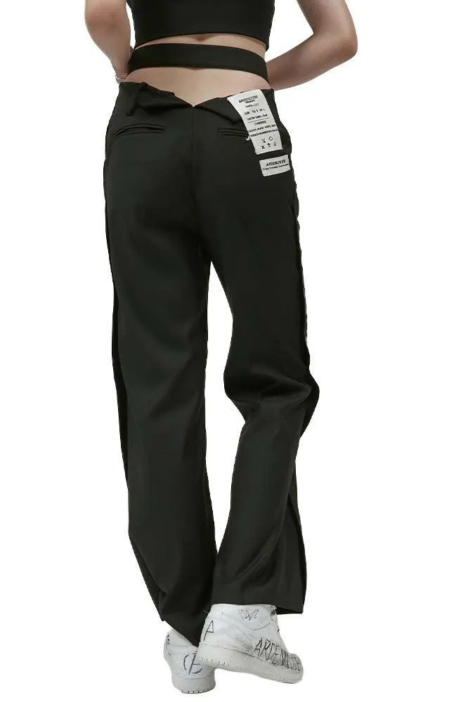 Black Bite Flip High-Waisted Pants