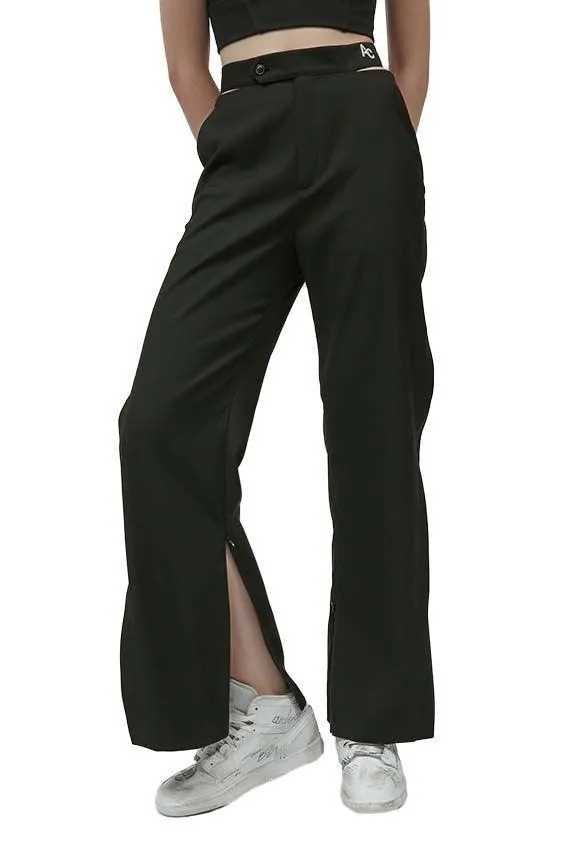 Black Bite Flip High-Waisted Pants