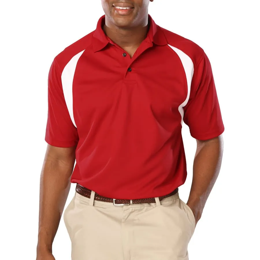 Blue Generation Men's Raglan Wicking Polo