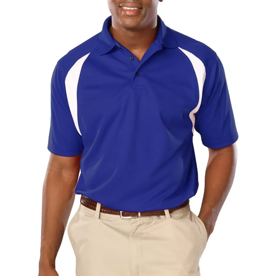 Blue Generation Men's Raglan Wicking Polo