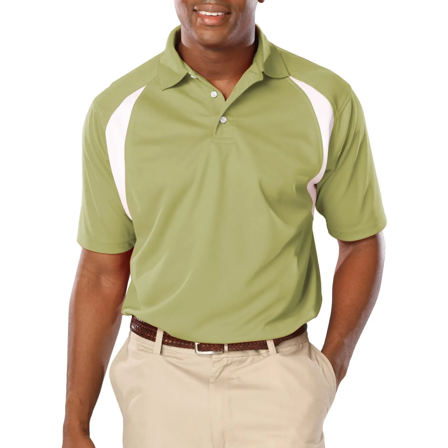 Blue Generation Men's Raglan Wicking Polo