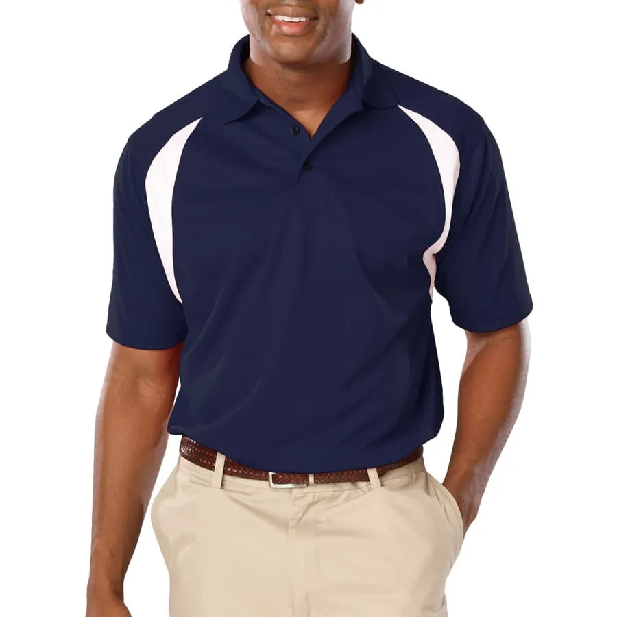 Blue Generation Men's Raglan Wicking Polo