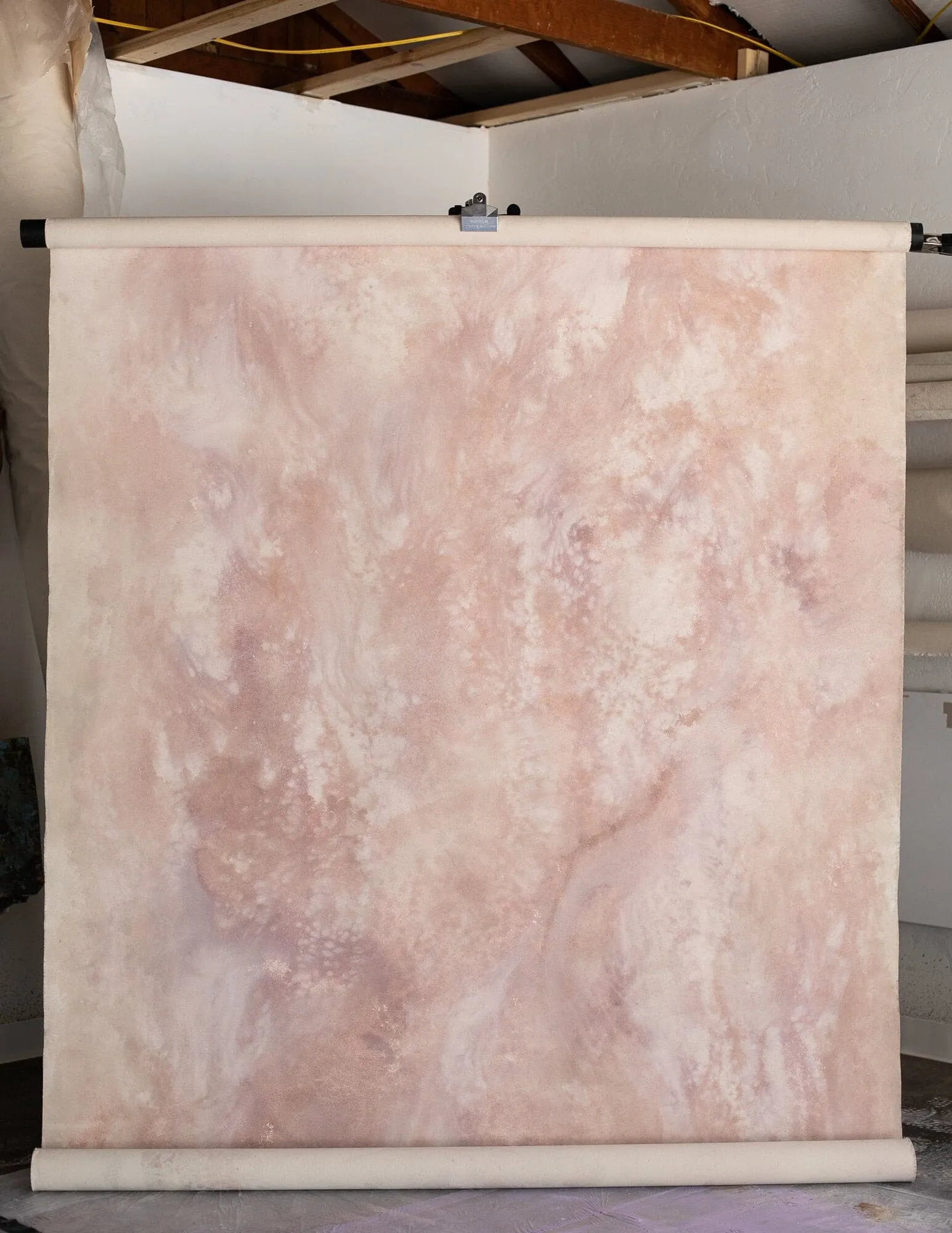 Blush Confluence #0185 // Large Hand-Painted Canvas Backdrop