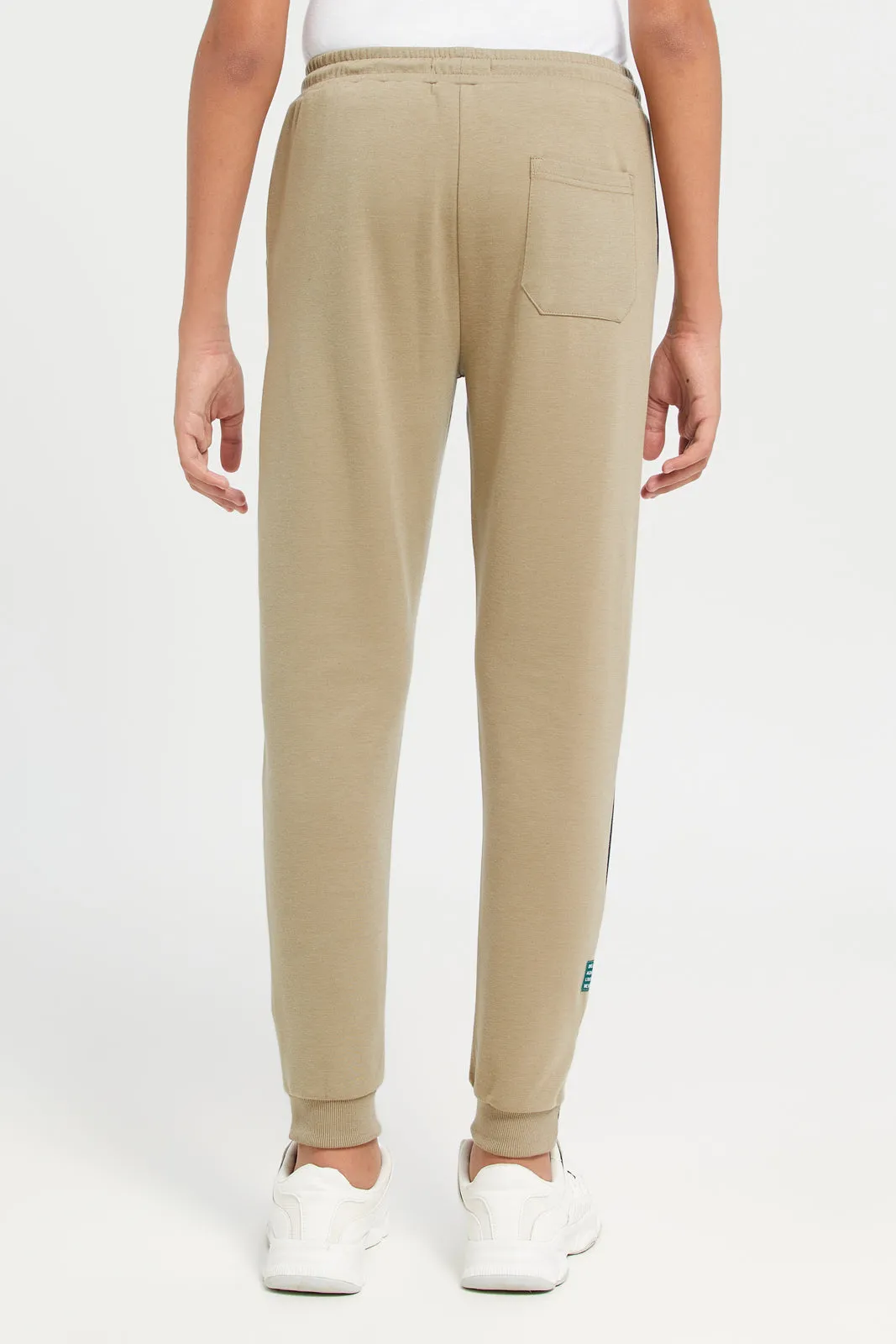 Brown Cut And Sew Active Pants