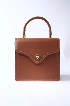 Brown PU Vegan Materials Handheld Bag
