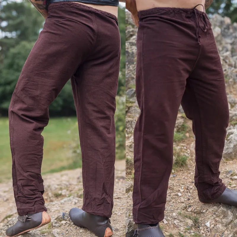 Brown Viking Trousers - Linen
