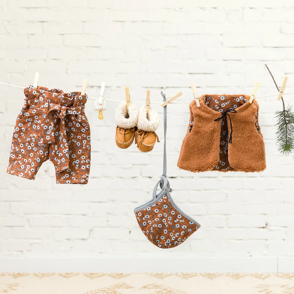 Camomile Cashew Brown Double Layered Dobby