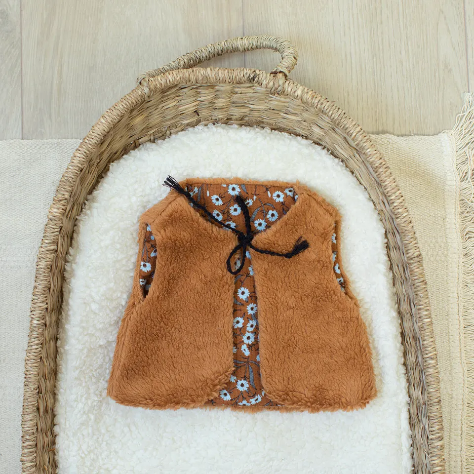 Camomile Cashew Brown Double Layered Dobby