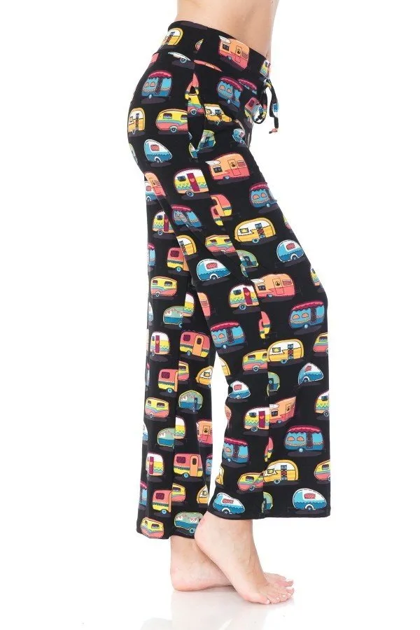 Camper Print Comfortable Soft Lounge Pajama Pants