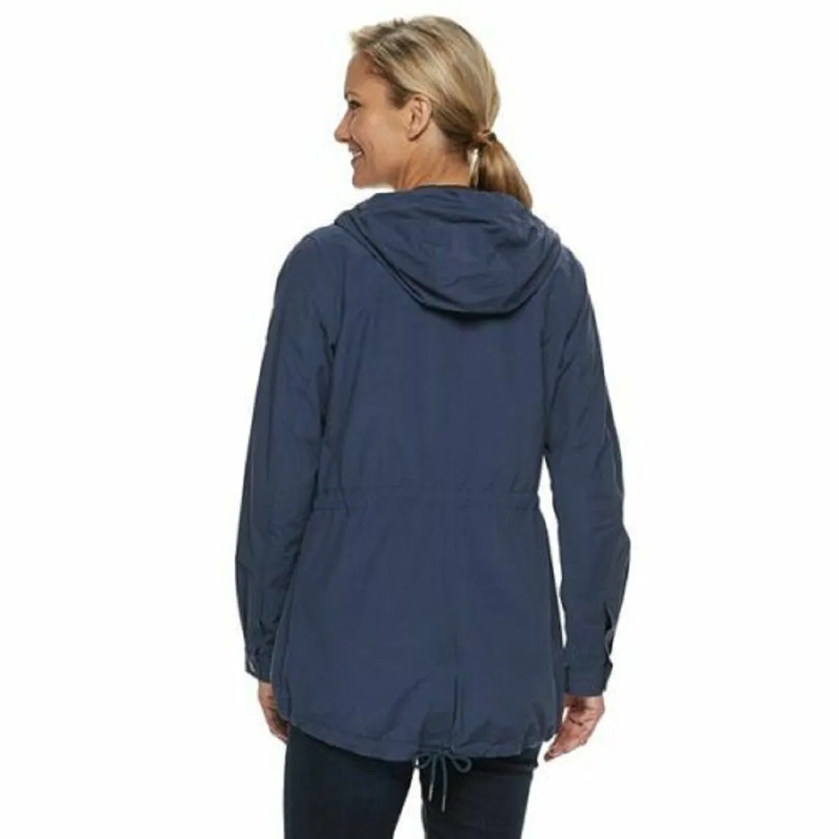 Columbia Women's Cultus Lake Hooded Anorak Active Jacket, Navy, XL
