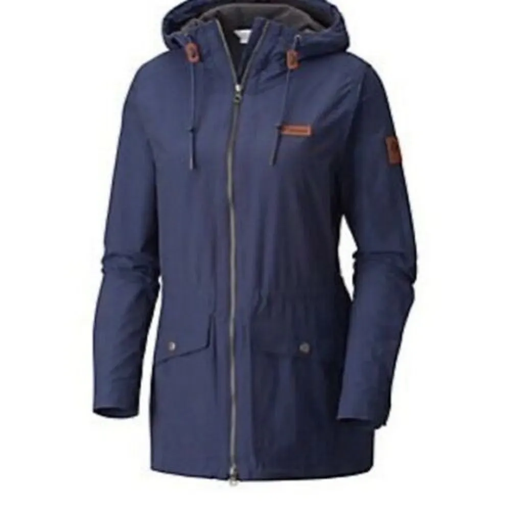 Columbia Women's Cultus Lake Hooded Anorak Active Jacket, Navy, XL