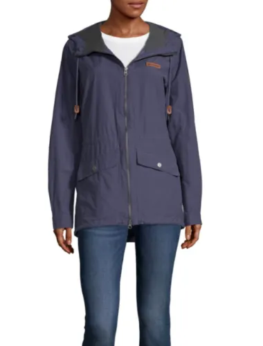 Columbia Women's Cultus Lake Hooded Anorak Active Jacket, Navy, XL