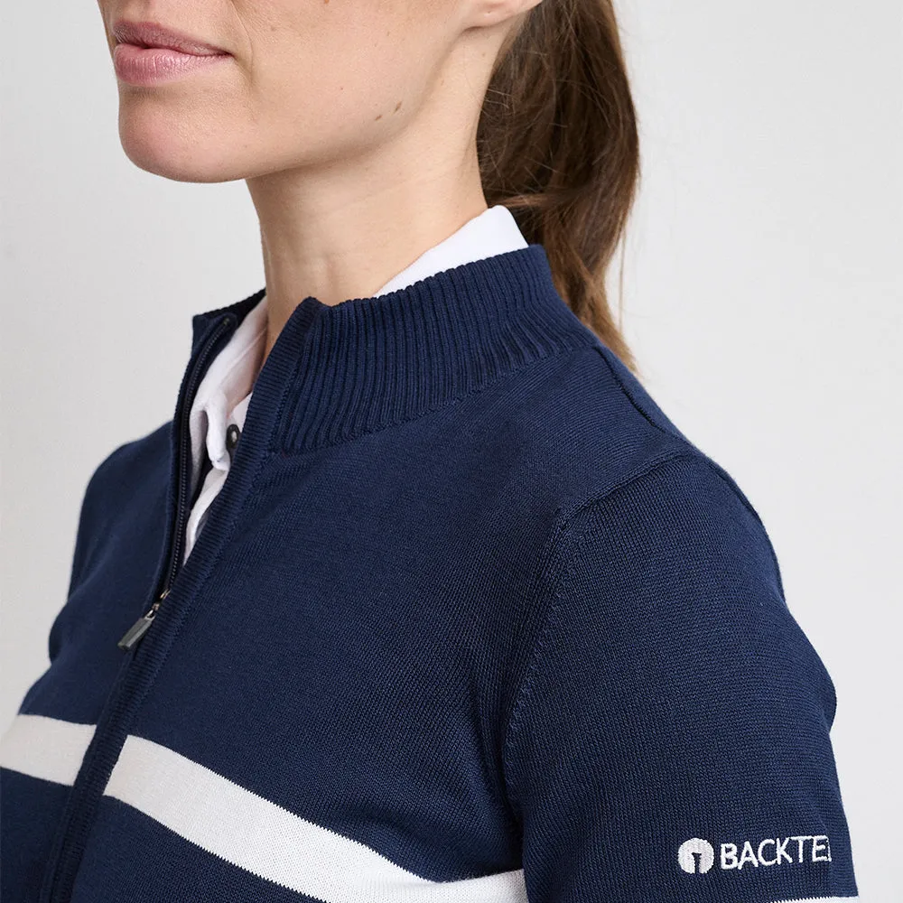 Dame Økologisk Windbreaker Sweater, Marineblå