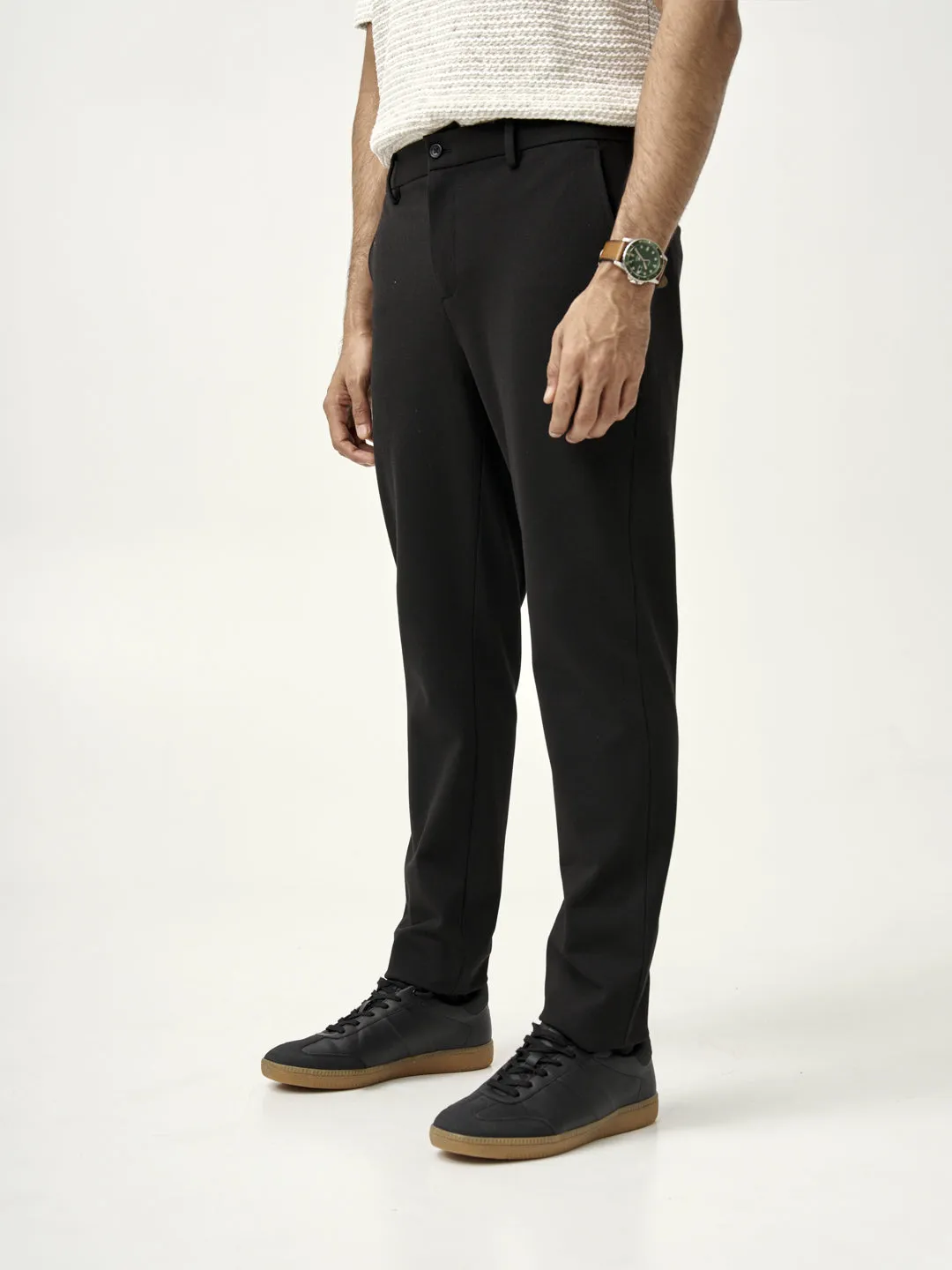 Double Black Houndstooth Power-Stretch Pants