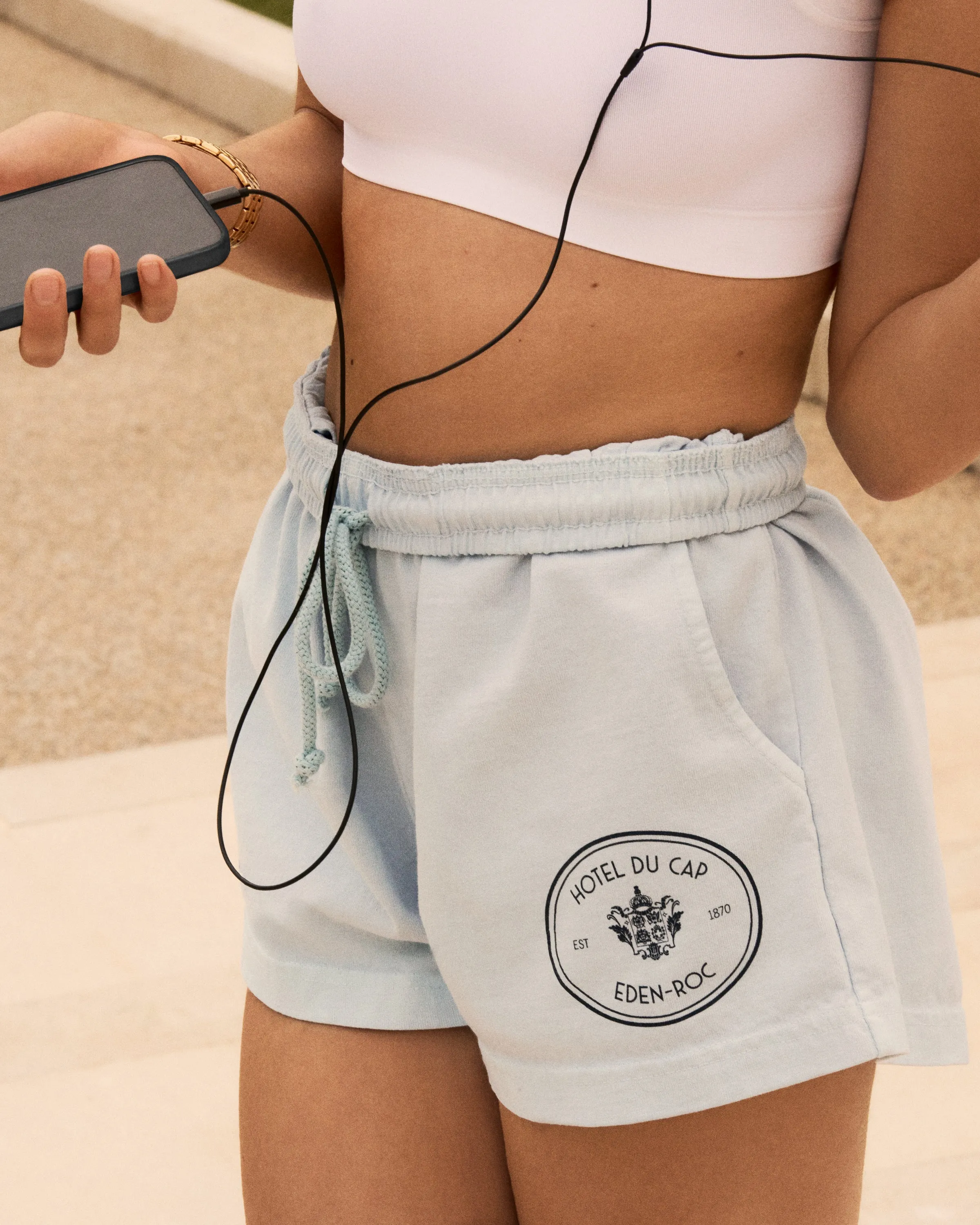 Eden Crest Disco Short - Baby Blue/Navy