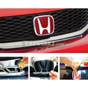 Emblem for Honda (Red - Front and Back Exterior)