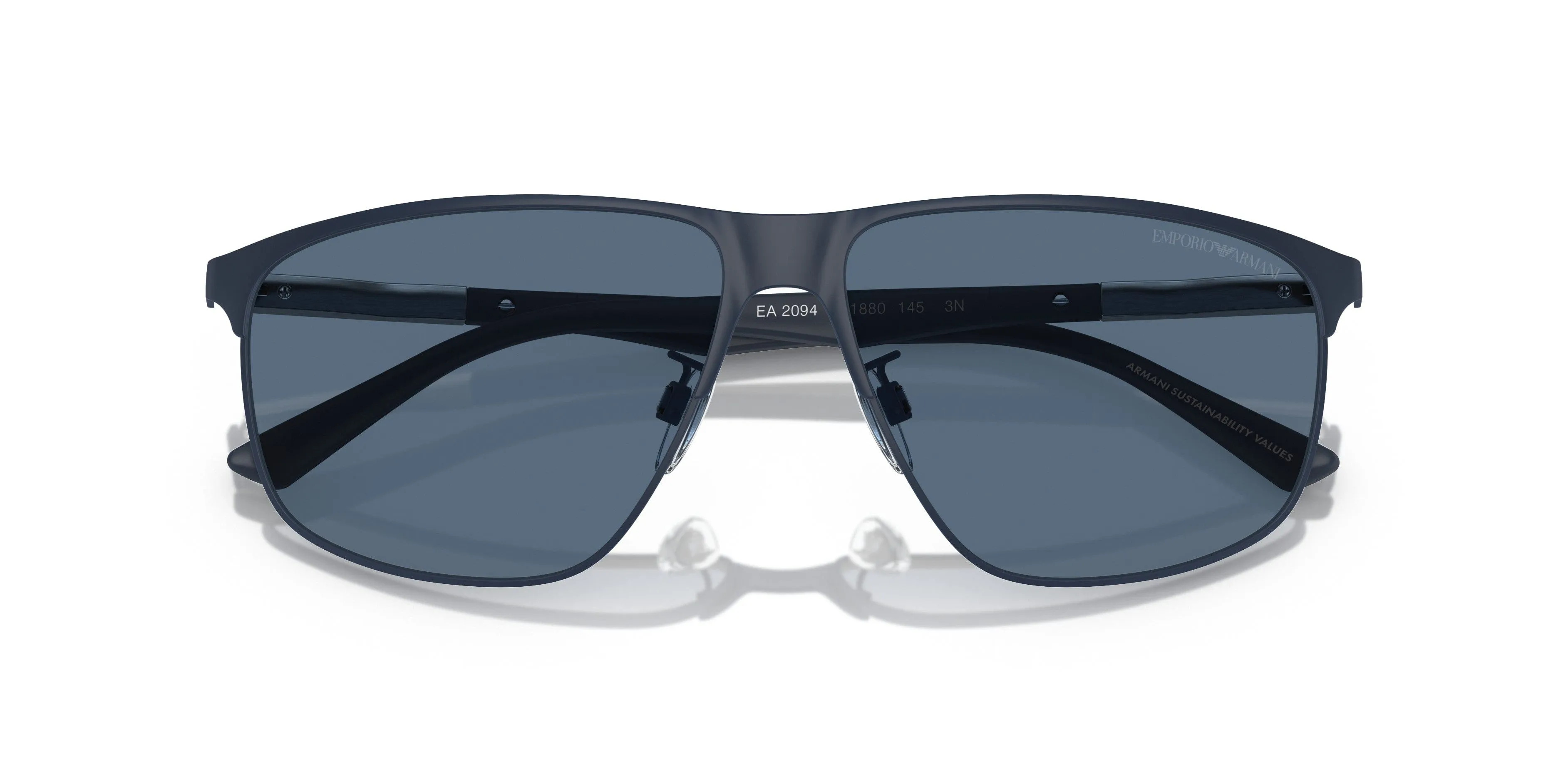 Emporio Armani 0EA2094 301880 Matte blue Rectangular Sunglasses
