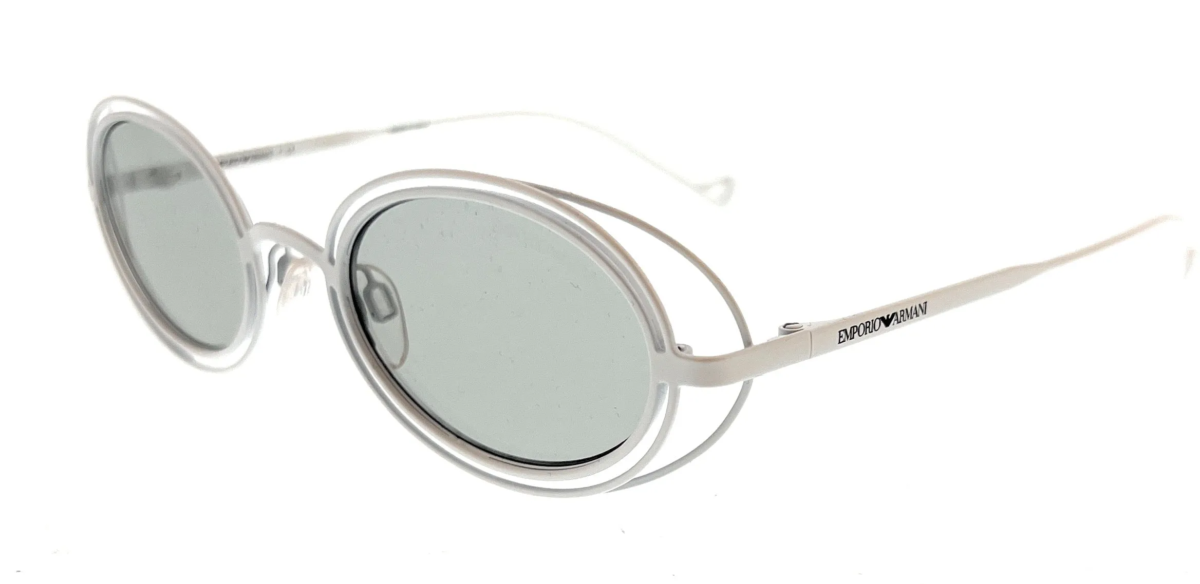 Emporio Armani 0EA2118 333387 Matte White Oval Sunglasses