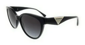 Emporio Armani 0EA4140 50018G Shiny Black Oval Sunglasses