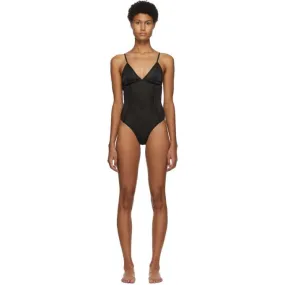 Fleur du Mal Black Mesh Sporty Bodysuit