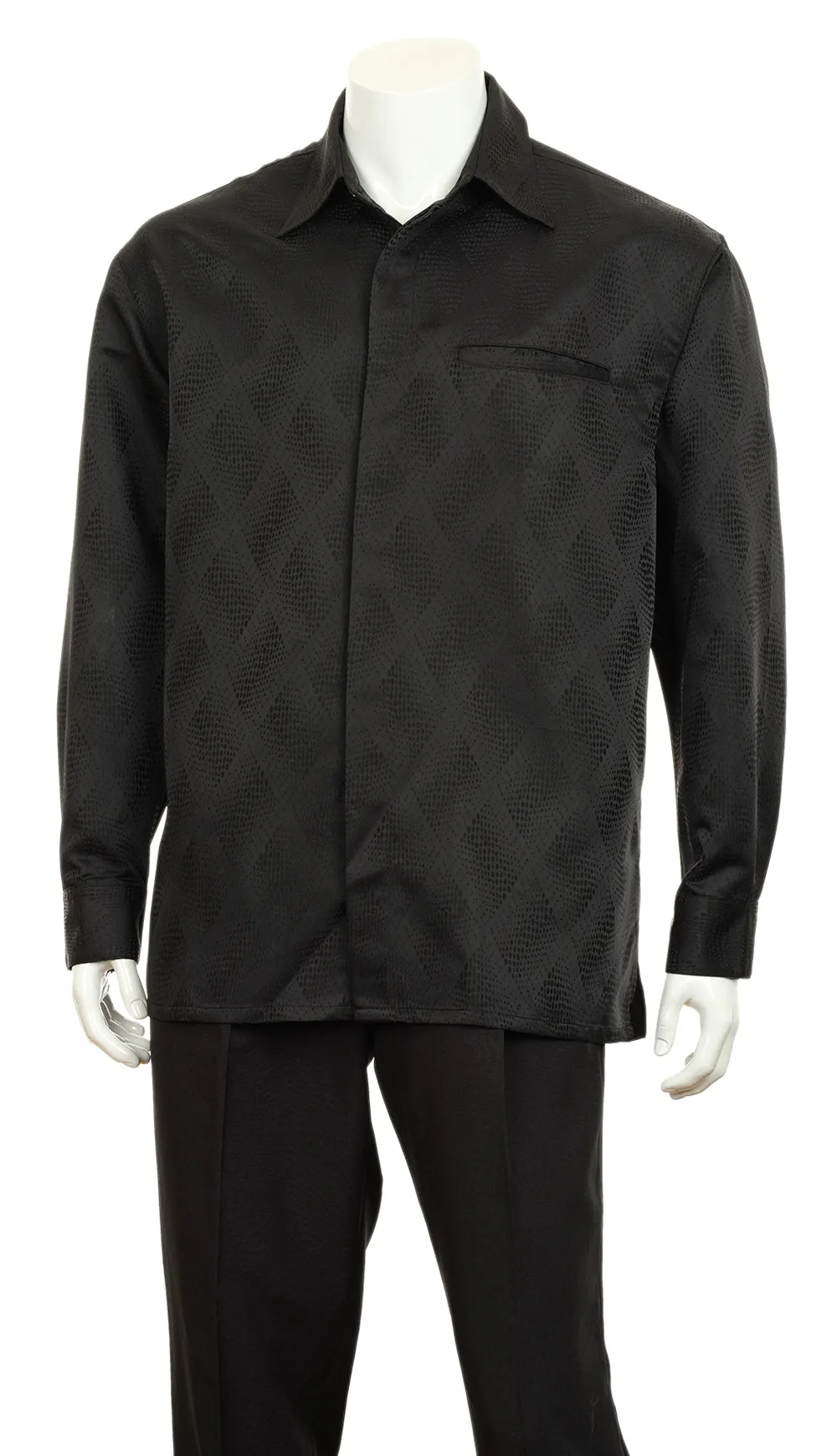 Fortino Landi-2766-BLK Mens Walking Suit