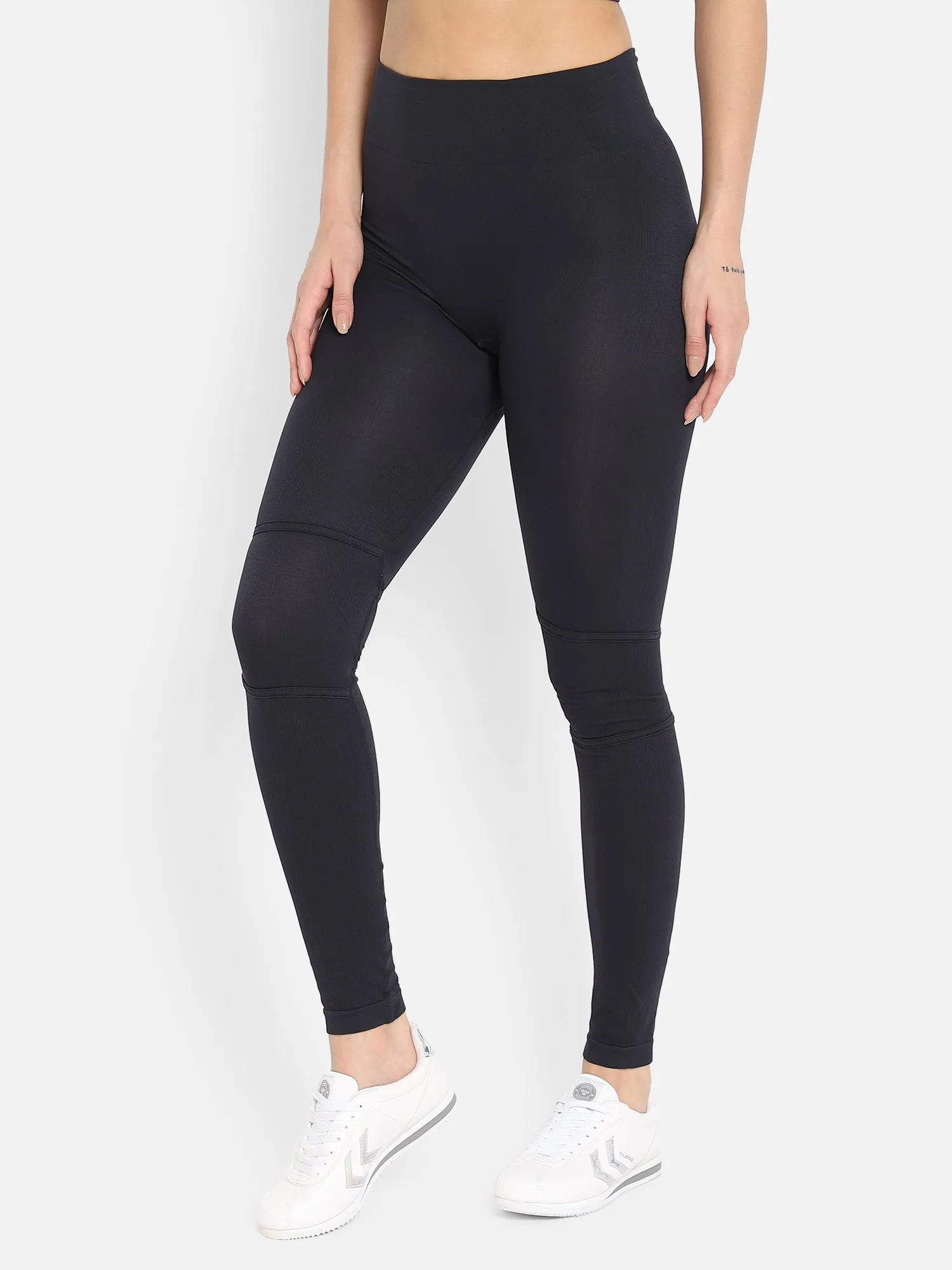 Heroine Seamless Women Polyester Black Tight