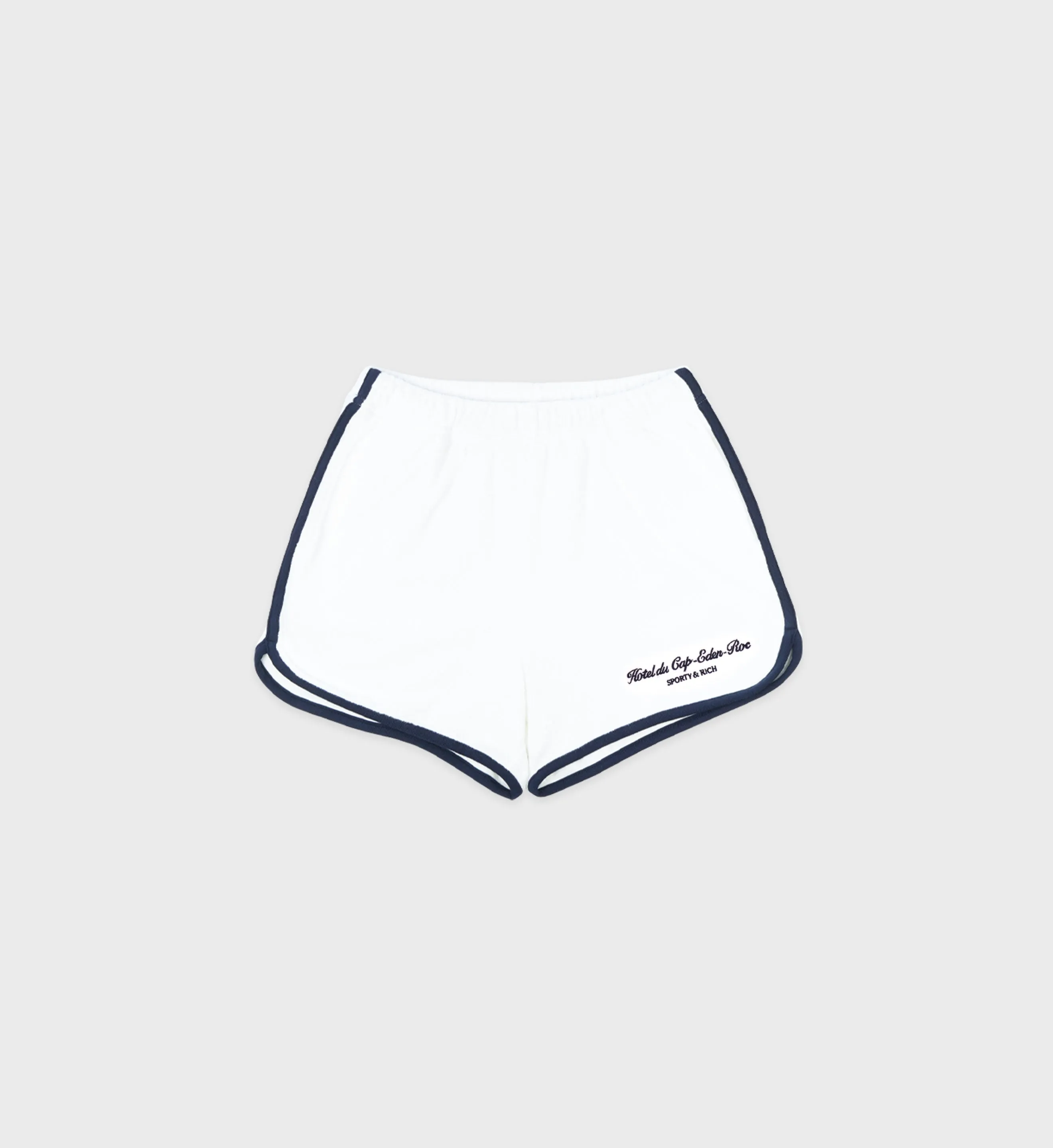 Hotel du Cap Cursive Terry Short - White/Navy