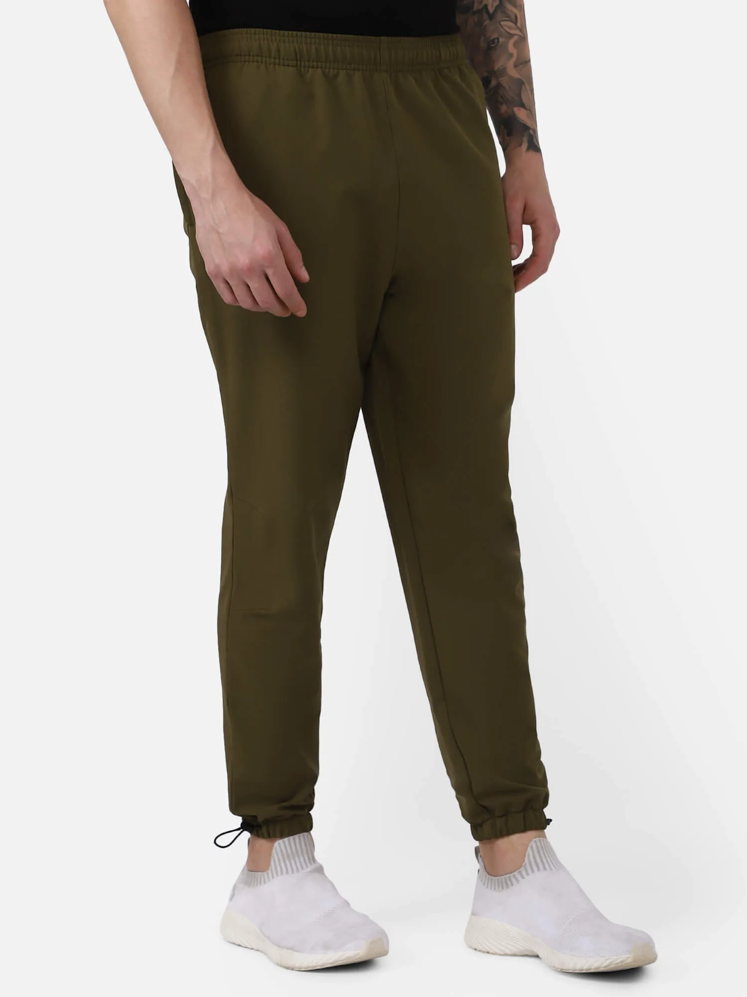 Jniel Men Polyester Green Training Pant