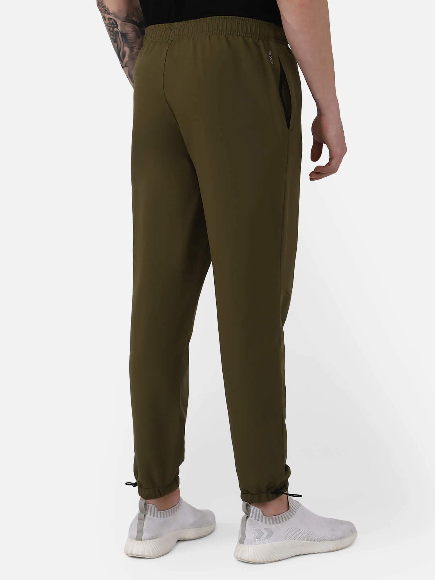Jniel Men Polyester Green Training Pant