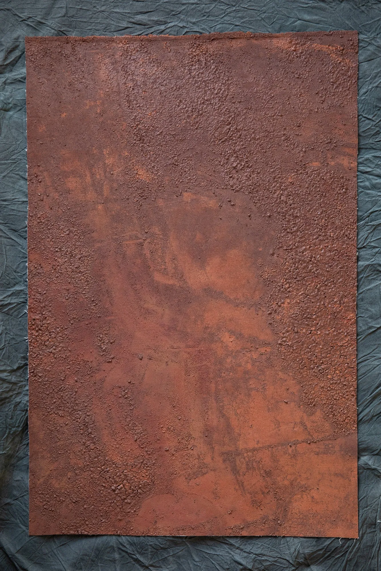 Kilimanjaro #0629 Sandstone Study Hand Painted Flatlay Surface