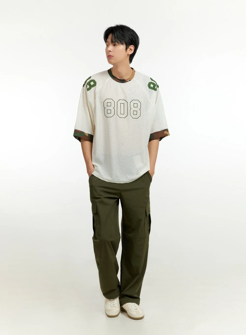 Men's Mesh Camo Raglan T-Shirt IL412