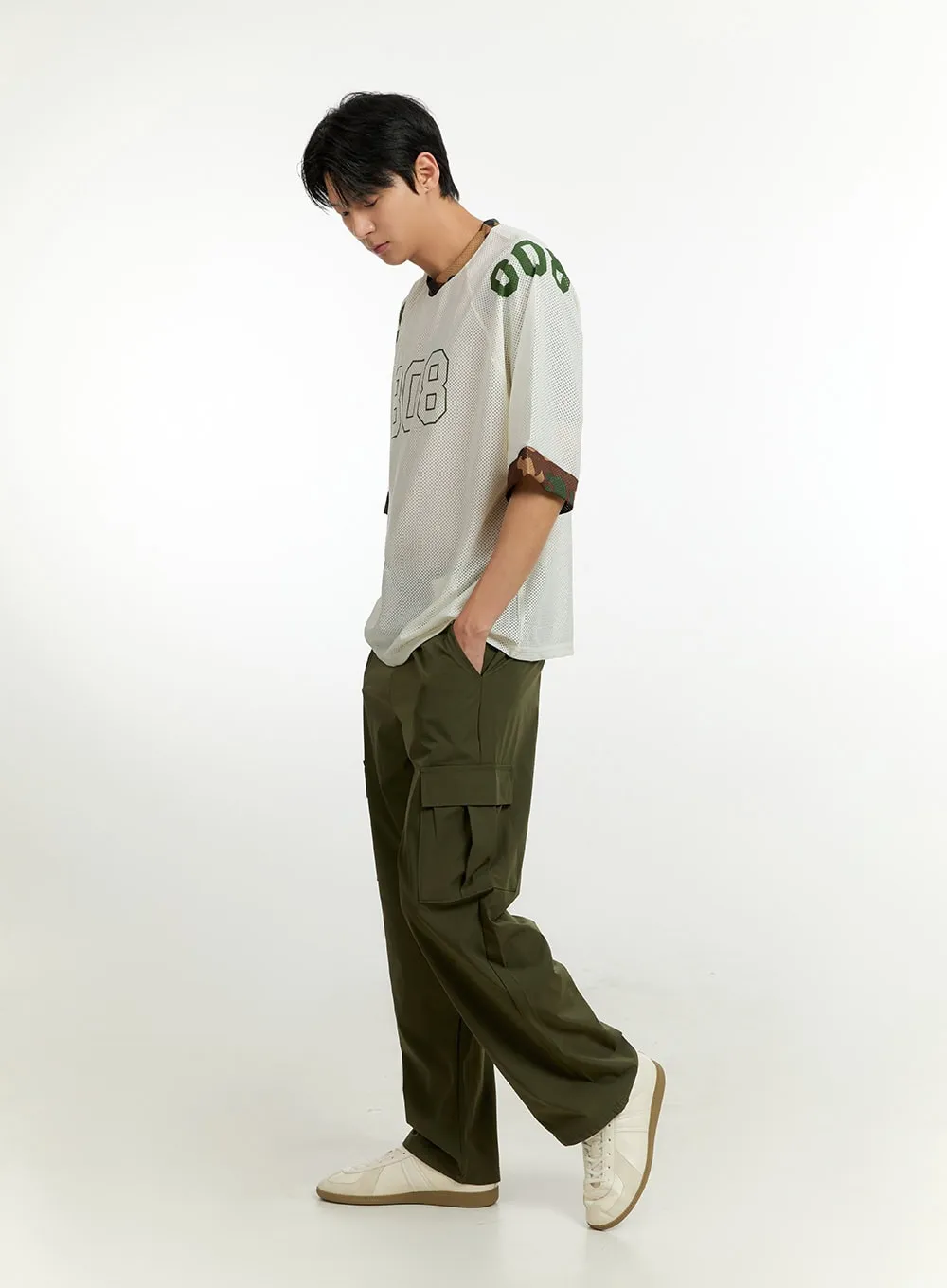 Men's Mesh Camo Raglan T-Shirt IL412