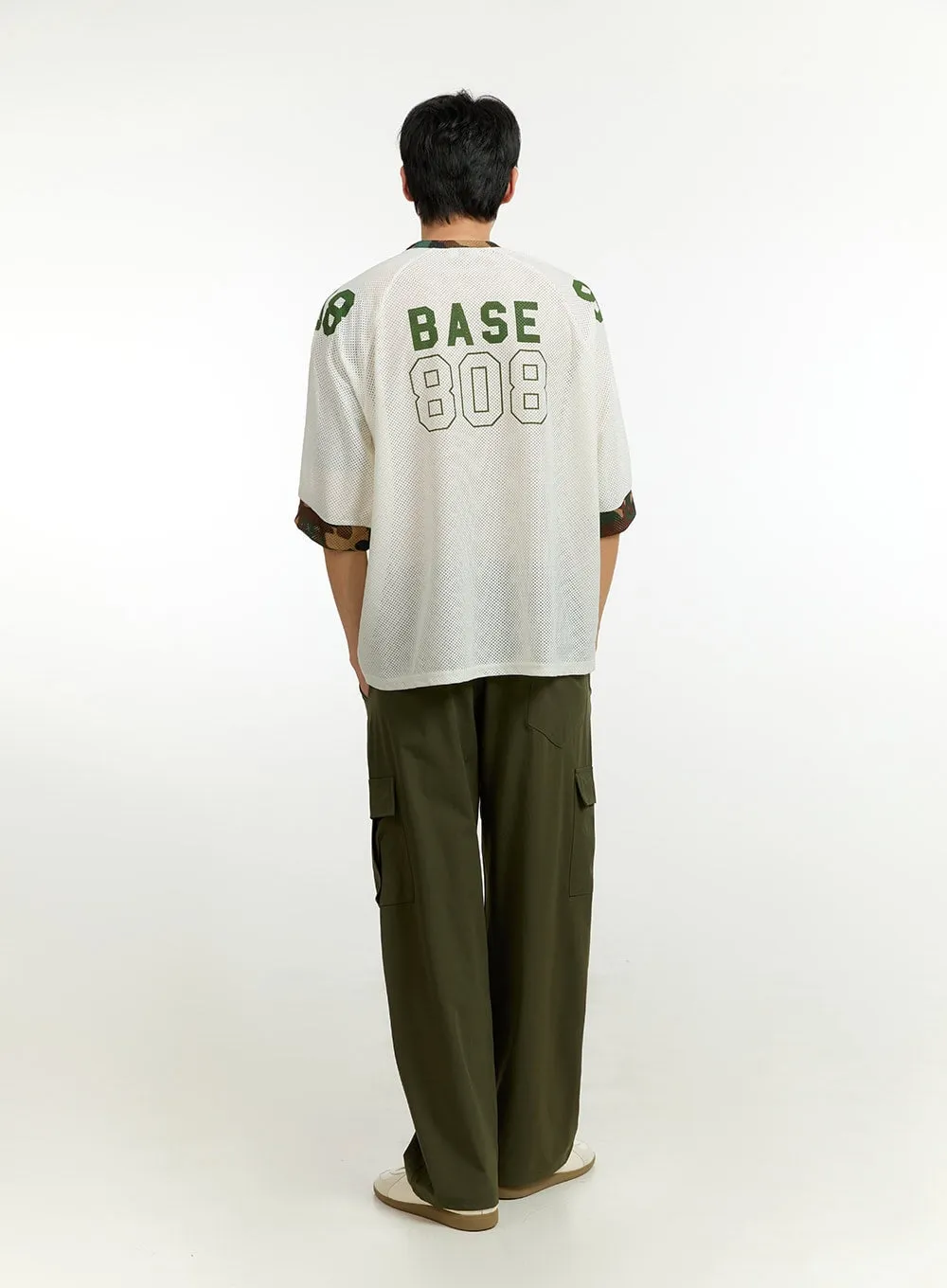 Men's Mesh Camo Raglan T-Shirt IL412