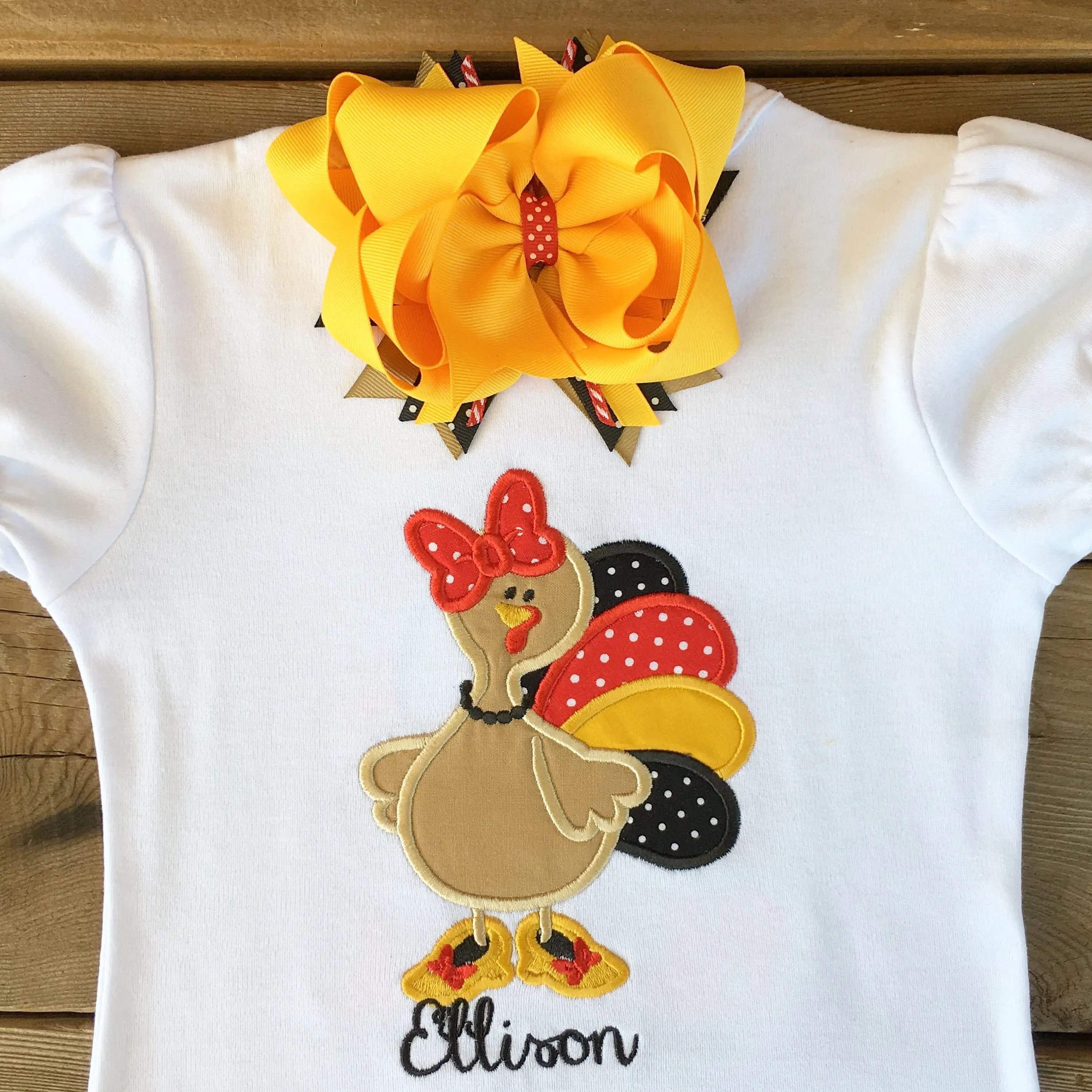 Miss Priss Turkey Embroidered Ruffled Pant Set