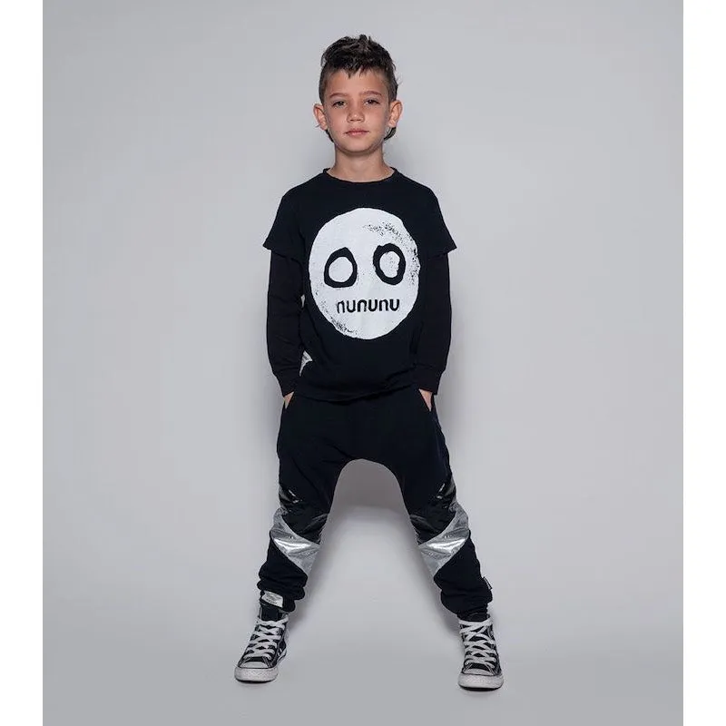 NUNUNU French Terry Side Shine Baggy Pants