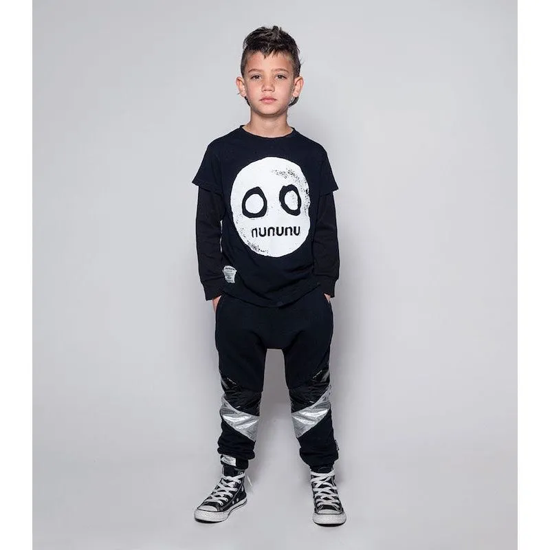 NUNUNU French Terry Side Shine Baggy Pants